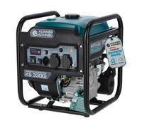 Könner&Söhnen KS 3300i Generador inverter 3300W, grupo electrógeno gasolina | Generador portátil silencioso, 2 tomas Schuko 230V, pantalla LED, para aparatos sensibles, generador de corriente portátil