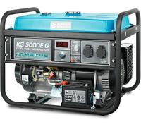 Könner&Söhnen KS 5000E G Generador gasolina GLP 4500W, generador dual fuel | Generador de emergencia, arranque manual/eléctrico, 2x16A, 12V, para apagones, AVR, generador para obras, para cortes de luz
