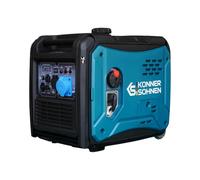 Könner&Söhnen KS 6000iE S Generador inverter 5500W, generador de corriente | Generador gasolina, pantalla LED 6 en 1, modo Eco, para aparatos sensibles, bobinado de cobre, generador, ATS,EURO V