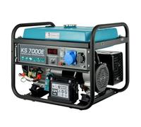 Könner & Söhnen KS 7000E,Generador de gasolina,generador electrico5500W,arranque manual/eléctrico,1x16A,1x32A (230V), motor original EURO-V,power station con (AVR),indicador aceite