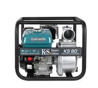 Könner & Söhnen KS 80 Bomba de agua para fuente, bomba de agua de gasolina de 4 tiempos, ideal para casas de campo, villas y otras áreas