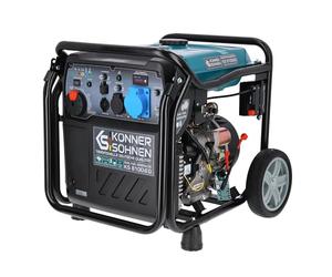 Könner & Söhnen KS 8100iE G Generador Inverter GLP/Gasolina 8000 W, 1x16 A (230 V), 1x32 A (230 V), 2 puertos USB, Generador Inverter con bobinado de cobre, Grupo electrógeno - EURO V