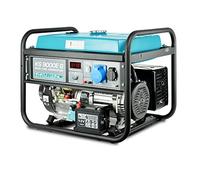 Könner&Söhnen KS 9000E G Generador gasolina GLP 6500W, generador dual fuel | Generador de emergencia, arranque manual/eléctrico, 1x16A, 1x32A (230V), 12V, para apagones, AVR, generador para obras