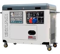 Könner & Söhnen KS 9300DE-1/3 ATSR Super S generador diésel, 7500 (400 V)/6500 (230 V), generador diésel con arranque eléctrico, precalentador, alimentación de emergencia