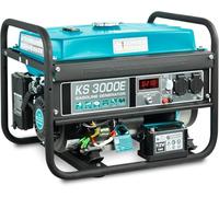 Könner & Söhner Generador de gasolina KS 3000E, grupo electrogeno de 3000 W,con arranque manual/eléctrico, 2x16A (230 V), 12V, generador electrico tiene (AVR), protección ante sobrecargas