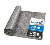 kör4u Fieltro de pintor de 50 m, 180 g, resistente al polvo, antideslizante, para renovaciones, mudanzas y proyectos de bricolaje