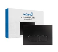 kör4u Placa de accionamiento para cisterna Geberit Sigma UP300, UP320 y Delta UP100, pulsador redondeado (negro mate)