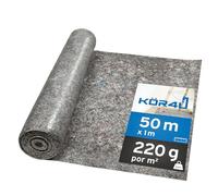 kör4u Rollo de fieltro de pintor de 50 m, con 220 g, cubierta y protección para suelos al pintar, renovación y bricolaje