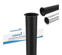 kör4u K12881 Tubo de Buceo extendido, Color Negro Mate, langes Tauchrohr 300mm