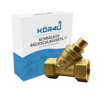 kör4u Válvula antirretorno para asiento inclinado, 1 pulgada, latón, PN10, con rosca interior (1")