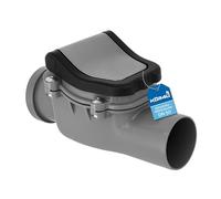 kör4u Válvula Retencion Antirretorno DN 50, gris, para aguas residuales, protección contra ratas, doble cierre antirretorno (DN 50)