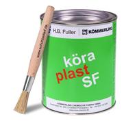 Köraplast SF 600 g Pegamento universal y pincel de aplicación Langlauf Schuhbedarf® Pegamento de contacto para zapatos, láminas de tienda de polisterol PVC