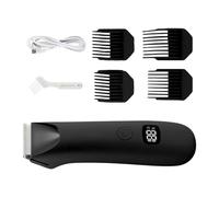 Körpertrimmer Herren - Elektrisch | Body Groomer Rasierer - Intimbereich Schaver für Männer, Digitalanzeige, Wasserdicht, Brust Rücken Achselhaare Trimmer, Kabellos, Schwarz Mattes Design