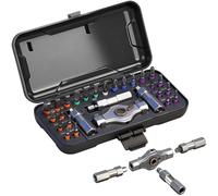 Koeutoze Destornillador de carraca 24 en 1 - Juego de destornilladores magnéticos de precisión con 24 puntas, mango de aluminio extraíble, herramientas compactas para reparación de bicicleta bricolaje