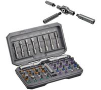 Koeutoze Juego de Destornilladores Magnéticos 42 en 1, Destornillador de Trinquete con Manija en T y Estuche de Almacenamiento, 40 piezas Puntas (Ph, Pz, Sl, Hex, T, TH) para Trabajos de Precisión