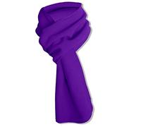 Koeydxst Bufanda de forro polar suave y ligera de color sólido para otoño e invierno, de Navidad para mujeres, hombres, niñas y niños, bufanda multifunción, morado