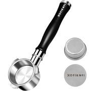 KOFIKOFI Portafiltro sin fondo de 54 mm, 3 orejas, portafiltro desnudo con pantalla de disco y cesta de filtro, compatible con Sage Breville Barista Series 500-880, Barista Express y más modelos de 54