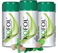 Kofol 60 pestañas masticables x 3 - para la tos, el frío, el dolor de garganta - Sin azúcar