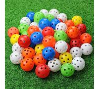 Kofull 40 mm 24 Piezas Pelotas de Golf de Distancia con Agujero de Flujo de Aire de Golf Coloridas Bolas de plástico Perforadas para práctica de Uso doméstico, Mascotas Bolas para diversión, Mezcla