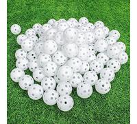 Kofull 42 mm 50 Piezas Pelotas de Golf de Distancia con Agujero de Flujo de Aire de Golf Coloridas Bolas de plástico Perforadas para práctica de Uso doméstico, Mascotas Bolas para diversión Blanco