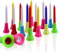 Kofull 50 PCS Tees de Golf Goma Golf Tees plástico práctica Camiseta de Golf con Cabeza de Goma, Tees de Golf plastico Mixto, 83mm(3-1/4")