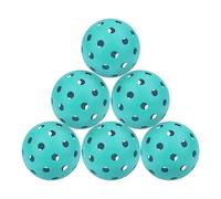 KOFULL Bolas de pickleball para exteriores, paquete de 6 unidades, 40 agujeros, cumple con el estándar USAPA, color verde azulado