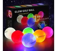 kofull Pack de 6 Bolas de Golf LED para Entrenamiento Nocturno, Pelotas de Golf, Bolas de Distancia Brillantes, Colores Variados (Rosa, Azul, Rojo, Verde, Blanco y Naranja)