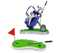 Kofull Sets de Regalo de Golf Juego de Escritorio de Mini Golf, Soporte para bolígrafos de Palo de Golf con Color Verde, Regalo de Escritorio de Oficina
