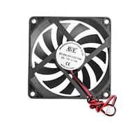 KOFUN 12 V de 2 pines, 80 x 80 x 10 mm, para ordenador, CPU, sistema de disipador de calor, ventilador sin escobillas 8010 + 2,5 (12 V)