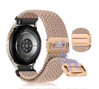 KoGiio 20mm Correa Compatible con Samsung Galaxy Watch FE 40mm/Galaxy Watch 7/6/5/4 40mm 44mm/Watch 6 Classic 43mm 47mm/Watch 5 Pro 45mm, Nailon Transpirable Magnético Ajustable-Té de la leche