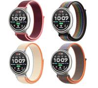 KoGiio 4 Pack 20mm Nylon Correa para Huawei Watch GT 5 Pro 42 mm,Hombres Mujeres-Naranja gris & Blanco brillante & Rojo &Arcoíris