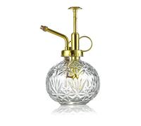 KoGiio Regadera Cristal Regadera para Plantas, Pequeña 240ml con Bomba Superior Retro Jardinería Flores Pulverizador, Interior Exteriores Botella de Spray para Jardín, Limpieza, Oficina Transparente
