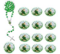 KOGMMYSEVP Green St.Jude - Rosario de cuentas de madera con fragancia con caja, 1pc rosary with box