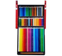 Koh-I-Noor 3837 POLYCOLOR - Lápices de artista con sacapuntas y 2 lápices de grafito en estuche de cartón - colores surtidos, set de 72 colores