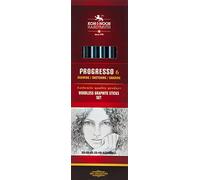 KOH-I-NOOR Woodless Graphite Pencil Progresso Asort Estuche de lápices de artista 6 pcs