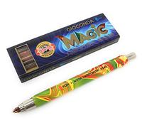 KOH-I-NOOR Caso Lápiz/portaminas de metal con sacapuntas Mina de 5.6 mm Magic (Multicolor) Arco iris de lápiz Varias opciones, color carbón 1 Magicstift mit 6 Multicolorminen