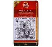 Koh-I-Noor - Juego de lapiceros (dureza 6B, 4B, 2B, 2 de HB, F, H, 2H, 4H y 6H)