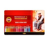Koh-I-Noor Mondeluz acerellable crayons 36-pack metal en colores surtidos Multicolor