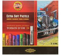 KOH-I-NOOR TOISON D'OR 8552 - Juego de 24 tizas pastel para artistas extrasuaves