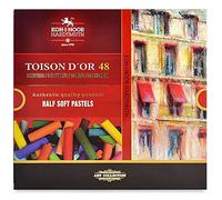 Koh-I-Noor Toison D'Or - Juego de 48 colores pastel redondos de calidad artística