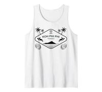 KOH Phi Pi Tailandia Tortuga Marina Palmeras Isla Recuerdo Camiseta sin Mangas