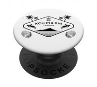 KOH Phi Pi Tailandia Tortuga Marina Palmeras Isla Recuerdo PopSockets PopGrip Adhesivo