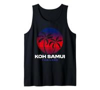 KOH Samui Tailandia Retro Sunset Beach Design Thai Souvenir Camiseta sin Mangas