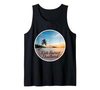 Koh Samui Tailandia Vintage Sunset Exótico Beach Sun Souvenir Camiseta sin Mangas