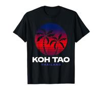 KOH Tao Tailandia Retro Sunset Beach Design Tailandia Recuerdo tailandés Camiseta