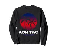 KOH Tao Tailandia Retro Sunset Beach Design Tailandia Recuerdo tailandés Sudadera