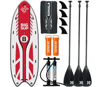 Kohala Tabla Paddle Surf Hinchable Big Sup 16” (487 x 152 x 20) cm | para 6-8 Personas | Ultra Resistente | Pack Completo con Remos, Bombas y Bolsa (Dos Capas PVC)
