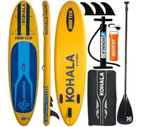 Kohala Tabla Paddle Surf Hinchable Drifter 9'6" (290 x 75x 15) cm | Pack Iniciación Completo con Remo, Bomba, Leash, Mochila y Aletas | Tabla Padel Surf PVC Monocapa Ligera