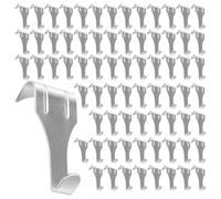 KOHAND 100 ganchos para riel de fotos, ganchos plateados para rieles de fotos, gancho para colgar marcos de fotos, galería, vallas publicitarias, bolsos