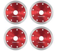 KOHAND 4 discos de amoladora angular de 115 mm, disco de corte de azulejos rojos de 4.5 pulgadas, discos de corte de diamante para porcelana, hormigón, azulejos, piedras, mármol, diamante, cerámica